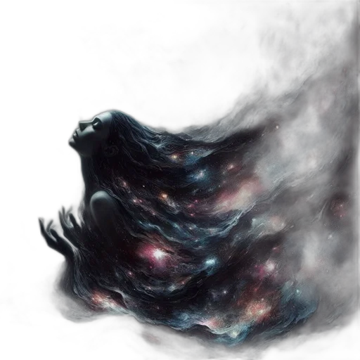 dragon, hair, creature, dress transparent PNG cut-out