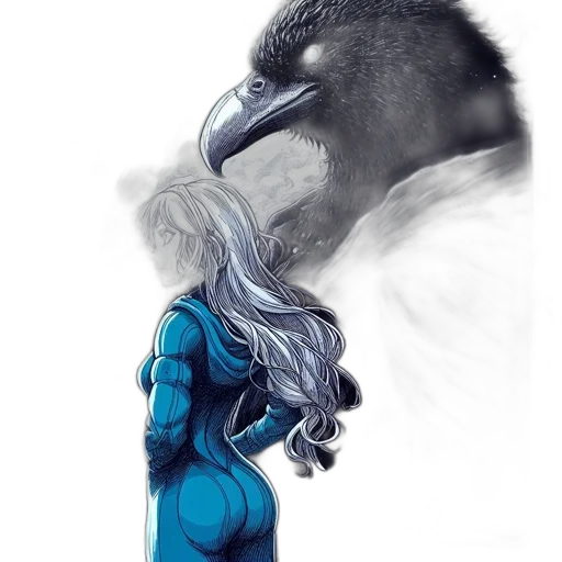 hair, dragon, creature, mask transparent PNG cut-out