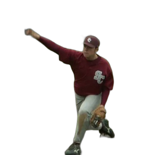 staff, baseball, player, maroon transparent PNG cut-out