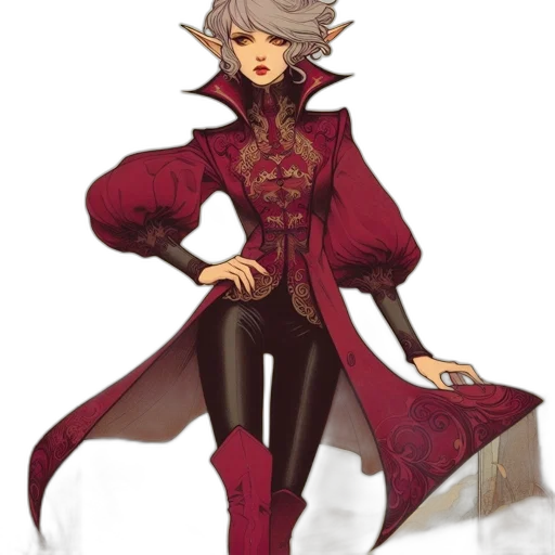 jacket, staff, concept art, fantasy art transparent PNG cut-out