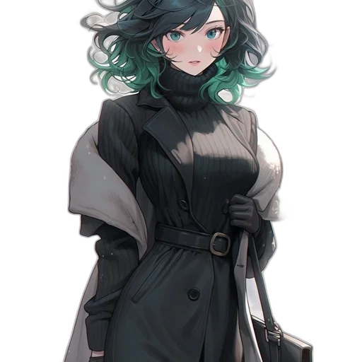 dress, jacket, staff, crown transparent PNG cut-out