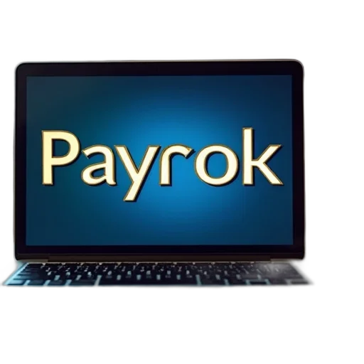 laptop, word, payroll, displayed transparent PNG cut-out