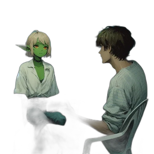 mask, staff, face, creature transparent PNG cut-out