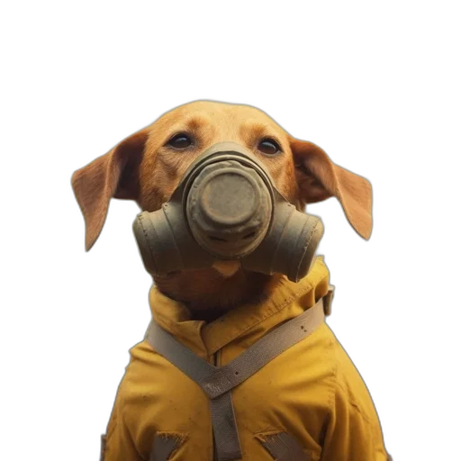 mask, jacket, animal, staff transparent PNG cut-out