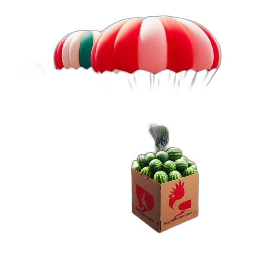 food, umbrella, 3d render, concept art transparent PNG cut-out