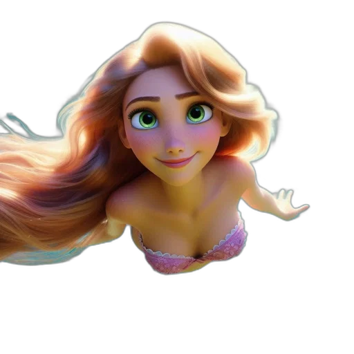 hair, dress, face, crown transparent PNG cut-out