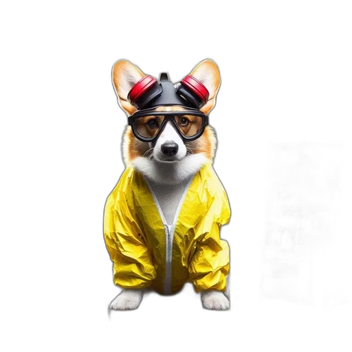 jacket, animal, staff, 3d render transparent PNG cut-out