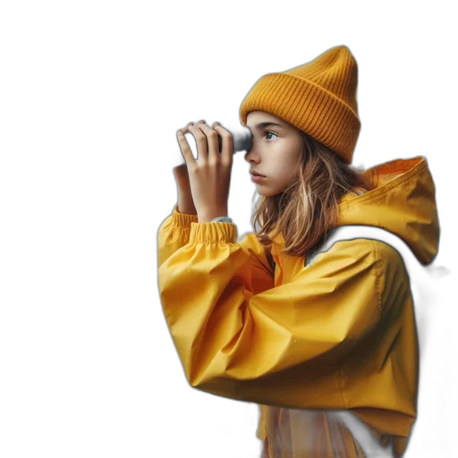 jacket, face, hat, dress transparent PNG cut-out