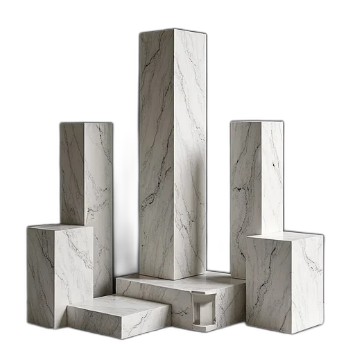 furniture, building, 3d render, monochrome transparent PNG cut-out