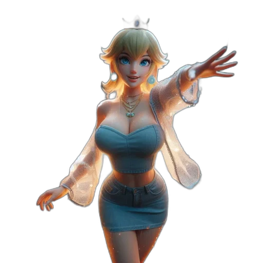 dress, crown, staff, concept art transparent PNG cut-out