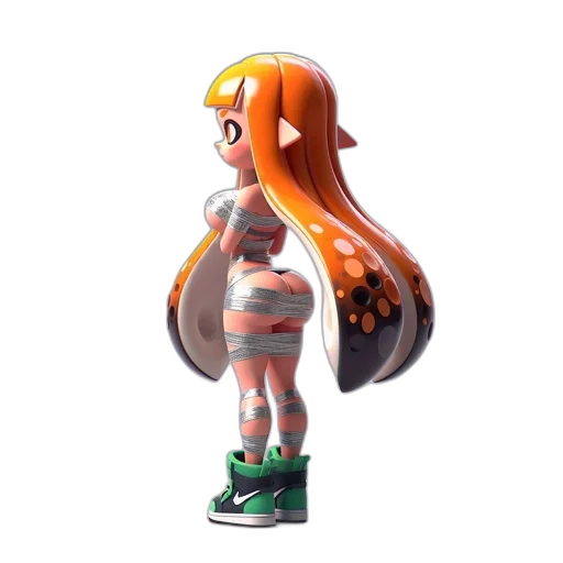 dress, weapon, staff, hair transparent PNG cut-out