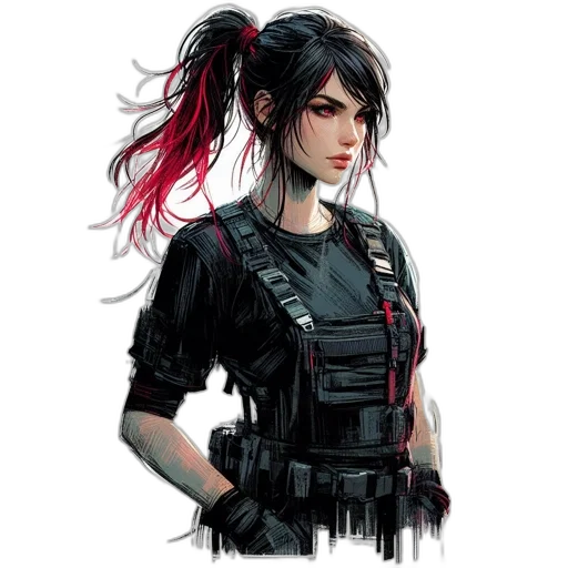 jacket, weapon, cyberpunk, concept art transparent PNG cut-out