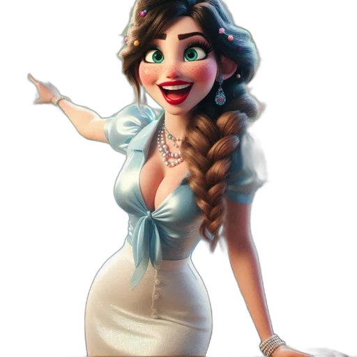 dress, staff, crown, face transparent PNG cut-out