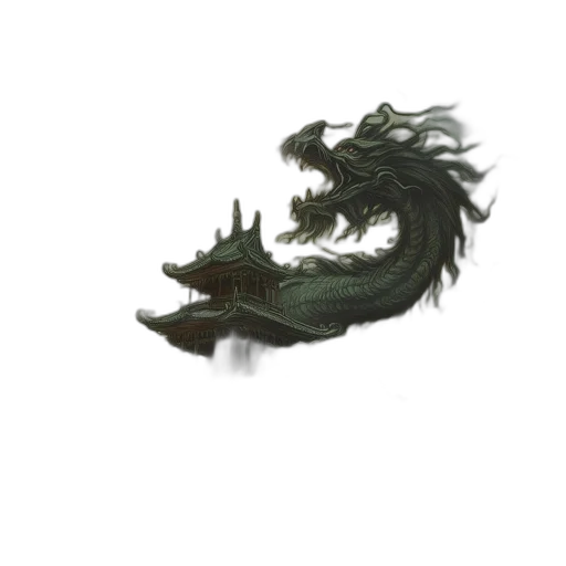 dragon, creature, staff, animal transparent PNG cut-out