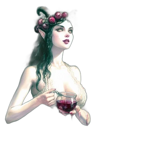 dress, jewelry, fantasy art, concept art transparent PNG cut-out