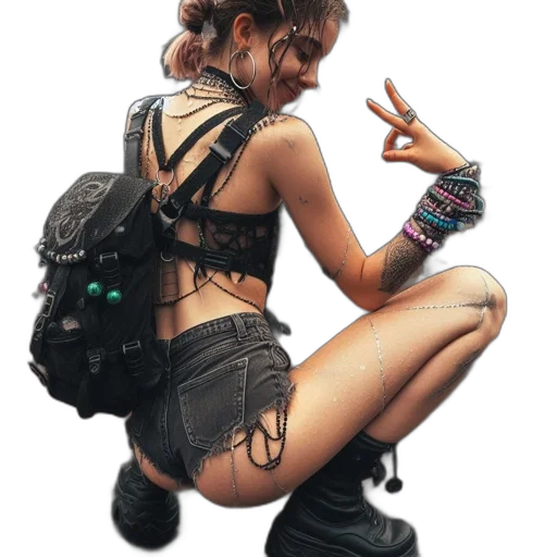staff, weapon, jewelry, jacket transparent PNG cut-out
