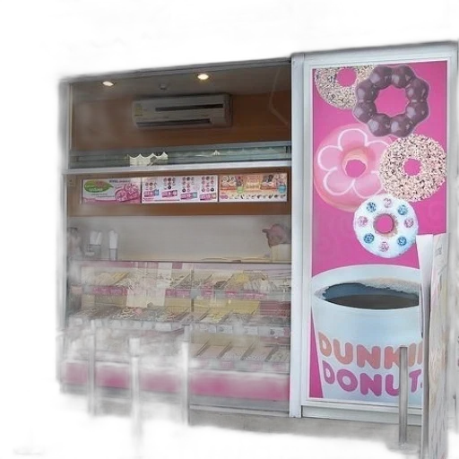 food, 3d render, vaporwave, photorealistic transparent PNG cut-out