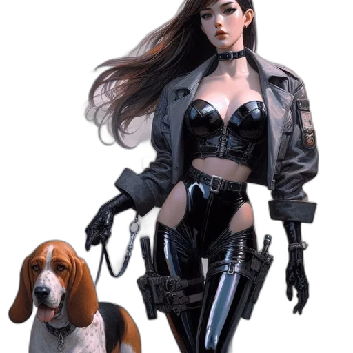 cyberpunk, concept art, comic book art, fantasy art transparent PNG cut-out