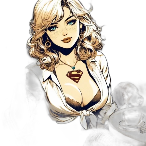 dress, jewelry, comic book art, cartoon transparent PNG cut-out