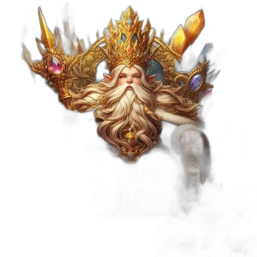 crown, dragon, staff, face transparent PNG cut-out