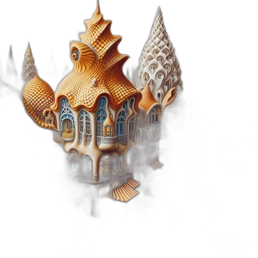 crown, building, 3d render, concept art transparent PNG cut-out