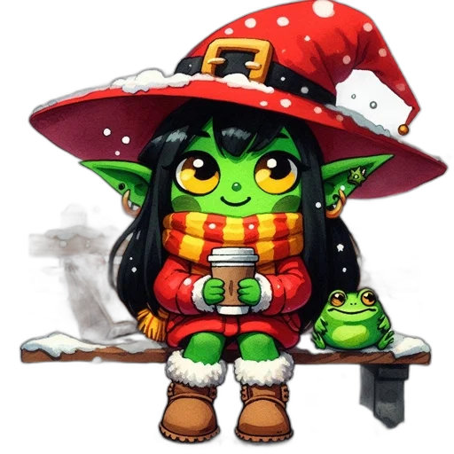 staff, hat, dragon, pixel art transparent PNG cut-out