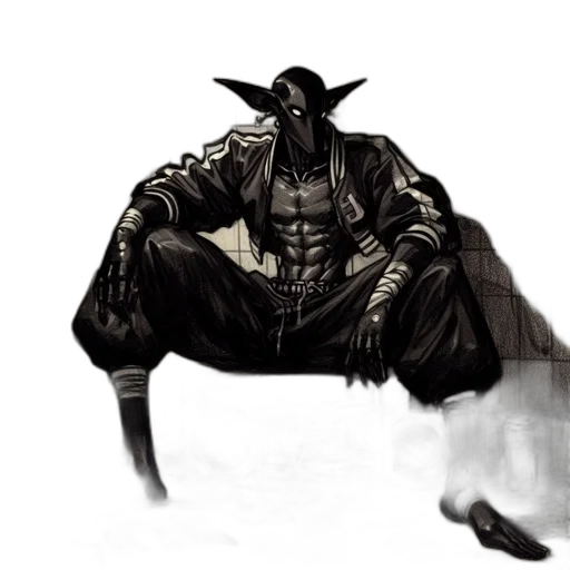 jacket, dragon, creature, sword transparent PNG cut-out