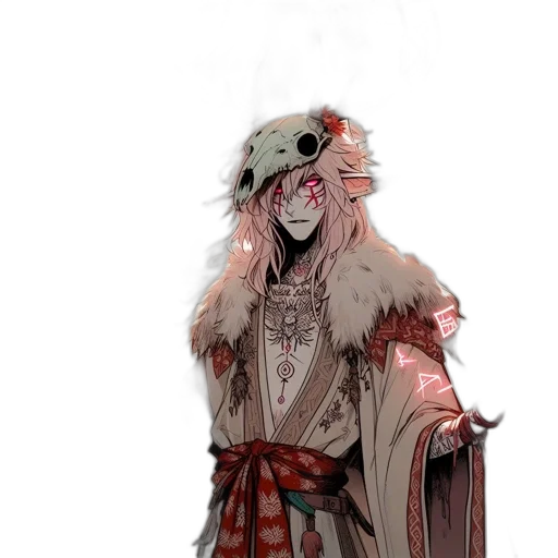 mask, creature, staff, face transparent PNG cut-out