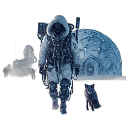 robot, creature, animal, jacket transparent PNG cut-out