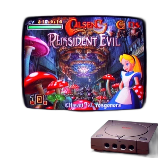 photo, sega, dreamcast, plays transparent PNG cut-out