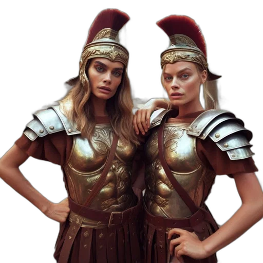 concept art, two, women, dressed transparent PNG cut-out