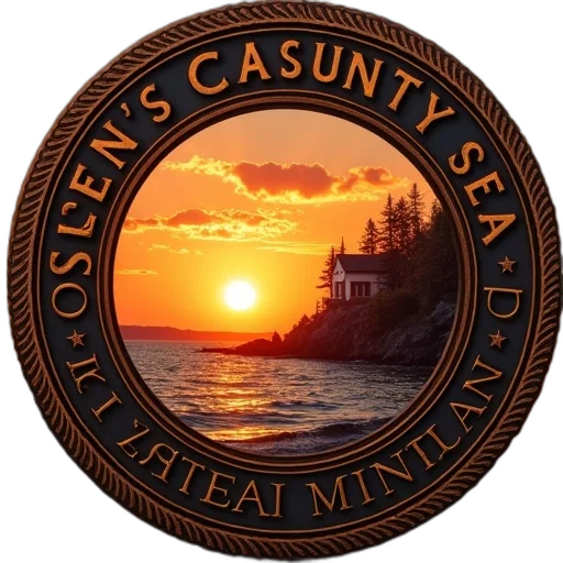 county, seal, sunset, background transparent PNG cut-out