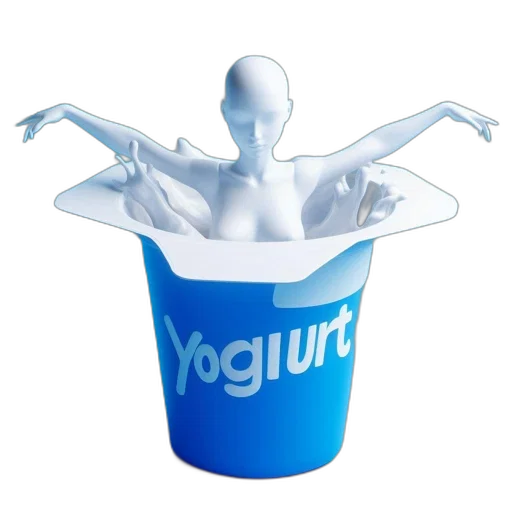 food, 3d render, white, humanoid transparent PNG cut-out
