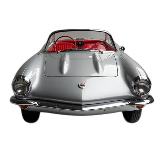 car, 3d render, silver, corvette transparent PNG cut-out