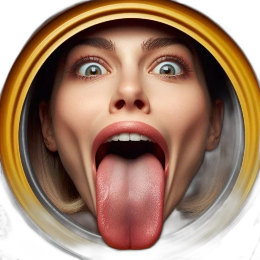face, jewelry, creature, photorealistic transparent PNG cut-out