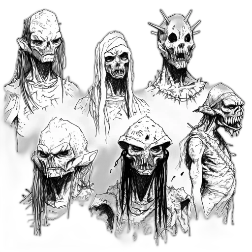 mask, creature, concept art, fantasy art transparent PNG cut-out
