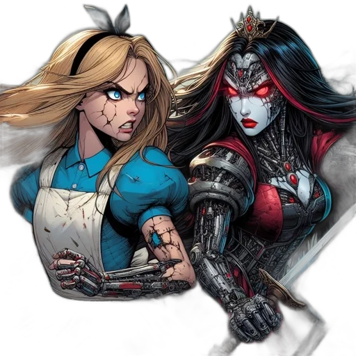 comic book art, concept art, fantasy art, cartoon transparent PNG cut-out
