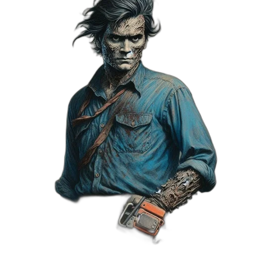 face, staff, jacket, concept art transparent PNG cut-out