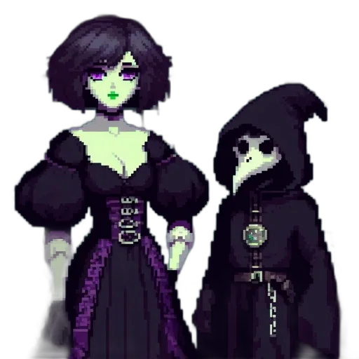 dress, staff, jewelry, mask transparent PNG cut-out