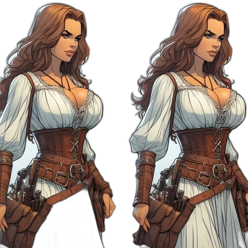 dress, concept art, fantasy art, comic book art transparent PNG cut-out