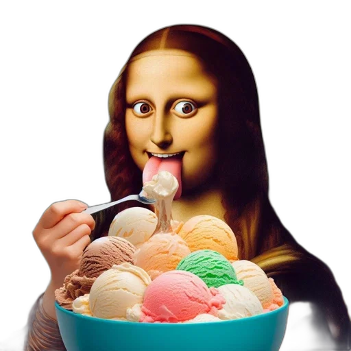 food, creature, vaporwave, photorealistic transparent PNG cut-out