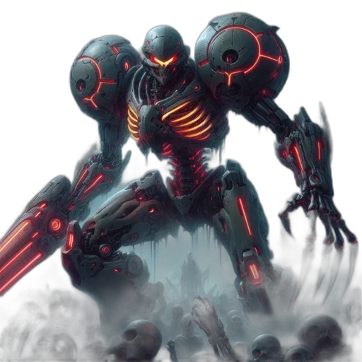 robot, creature, weapon, concept art transparent PNG cut-out