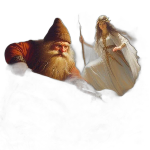 concept art, fantasy art, photorealistic, oil painting transparent PNG cut-out