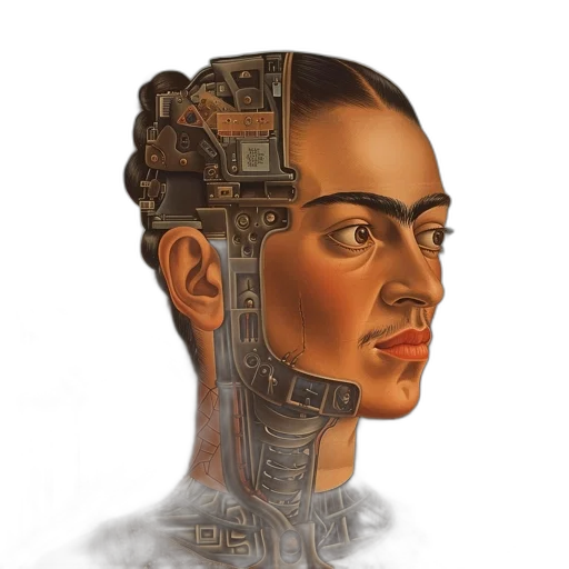 robot, face, mask, crown transparent PNG cut-out