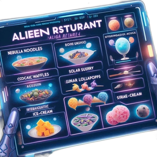 food, robot, concept art, neon lights transparent PNG cut-out