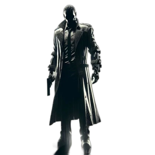 jacket, staff, robot, mask transparent PNG cut-out
