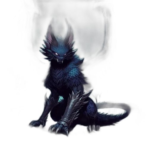 dragon, creature, animal, staff transparent PNG cut-out