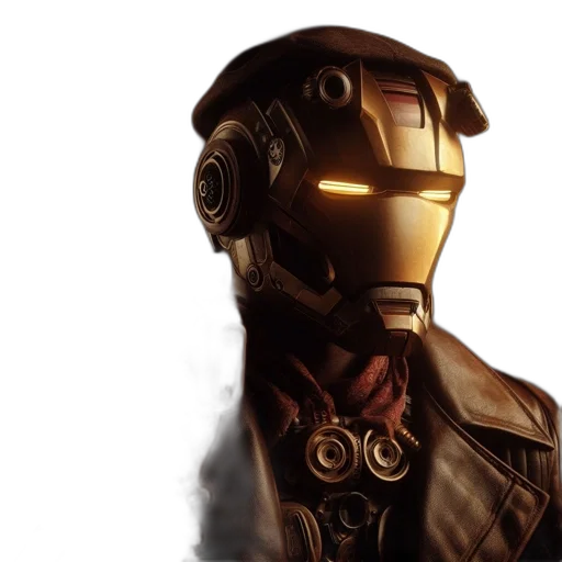 robot, mask, face, comic book art transparent PNG cut-out