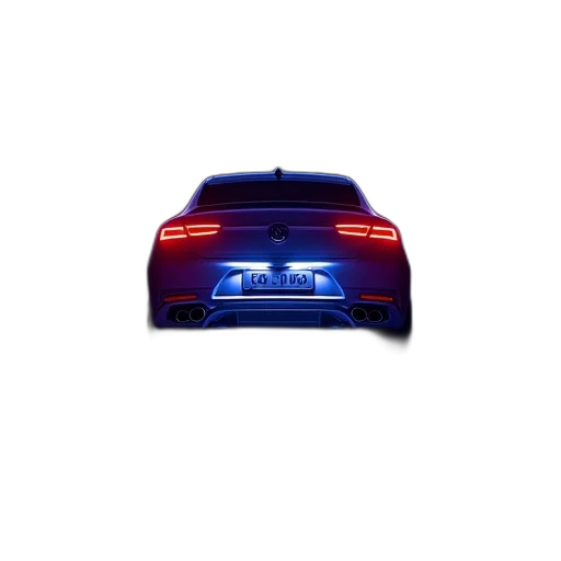 car, 3d render, photorealistic, vaporwave transparent PNG cut-out
