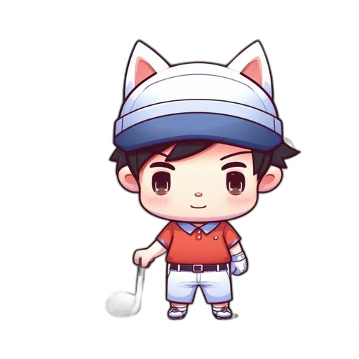 staff, hat, pixel art, cartoon transparent PNG cut-out